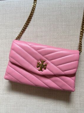 Tory Burch Pink Kira Chevron Mini Crossbody